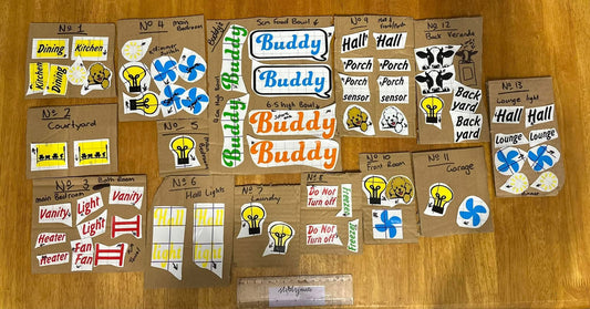 Light switch stickers