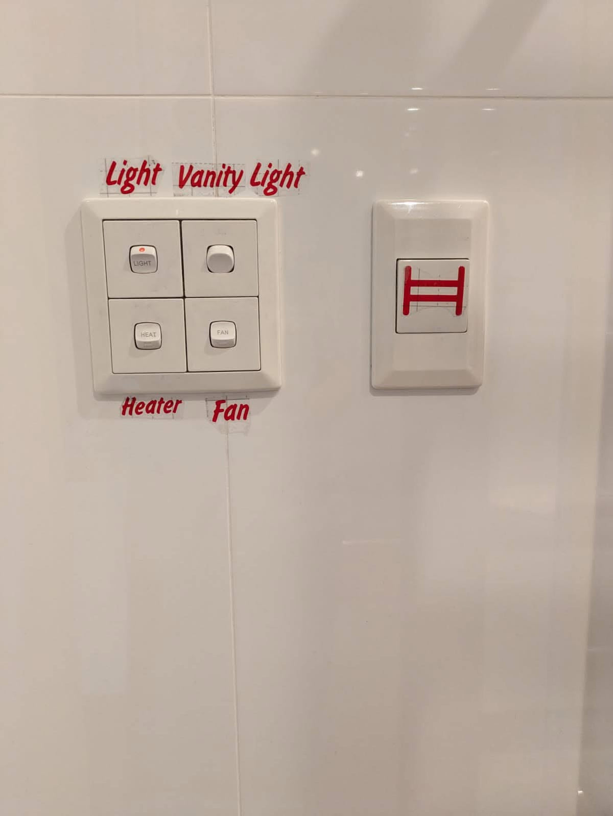 Light switch stickers
