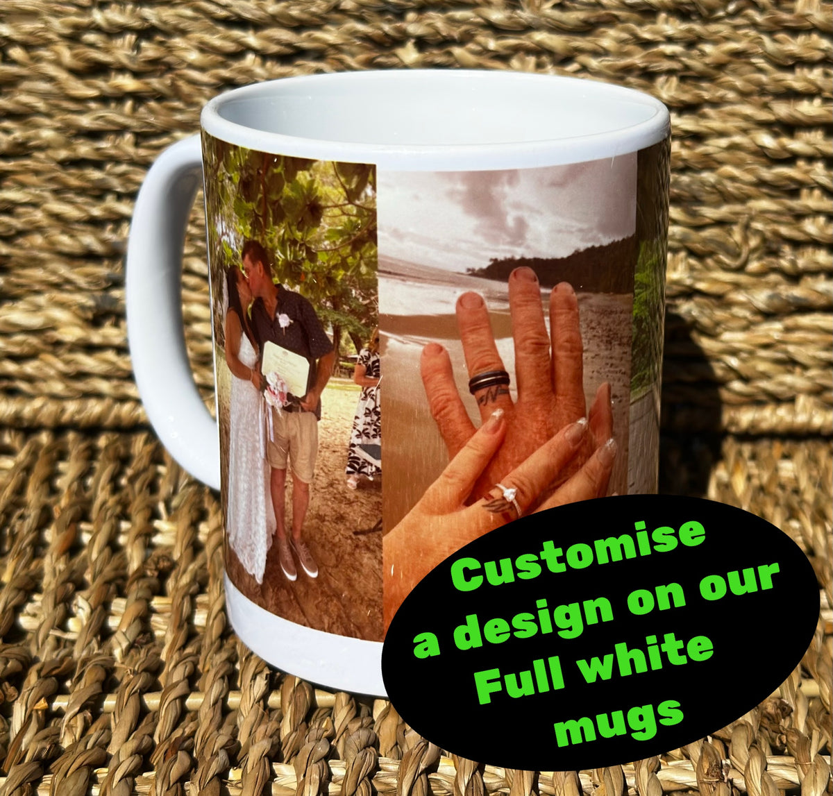 Personalised White mug with design