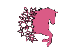 Horse head with flowers