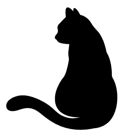 Cat shape sitting